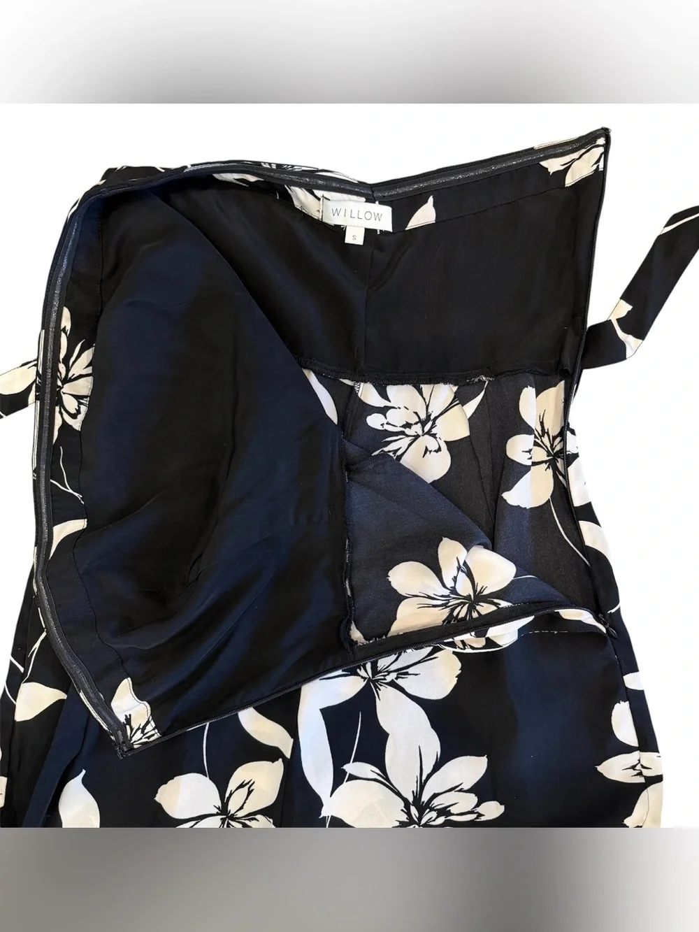 Willow Ryan Floral Tropical Summer Vacation Strapless Wide Leg Jumpsuit Romper S - Picture 9 of 15